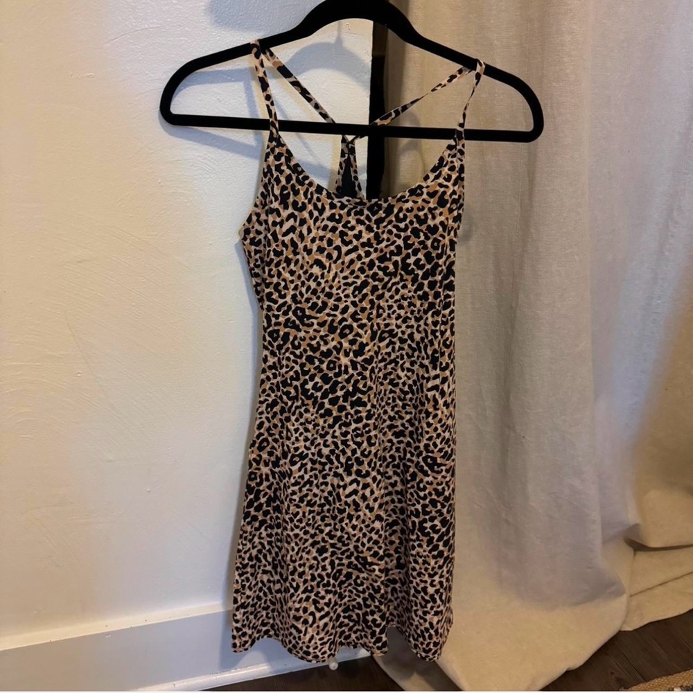 Outdoor voices leopard print exercise dress
